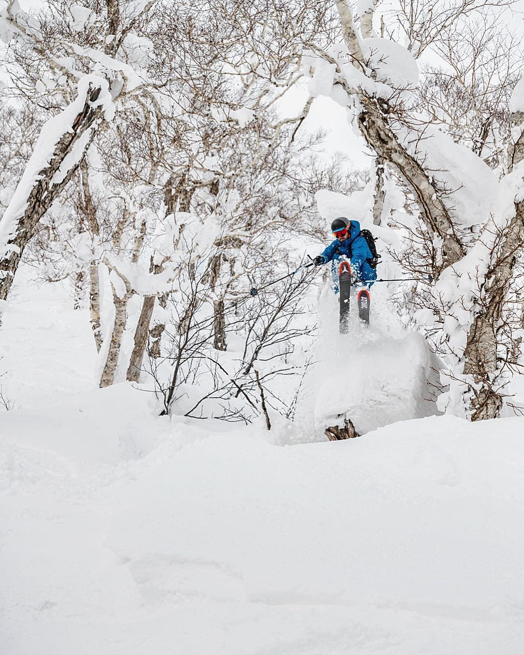 Pillow Skiing in Niseko Japan powder snow
