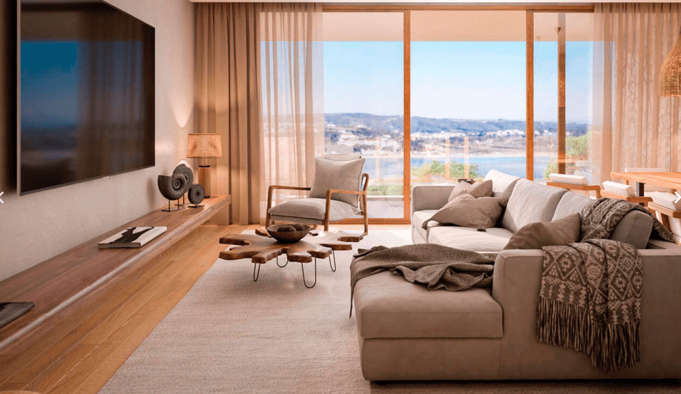 Accommodation with ocean view