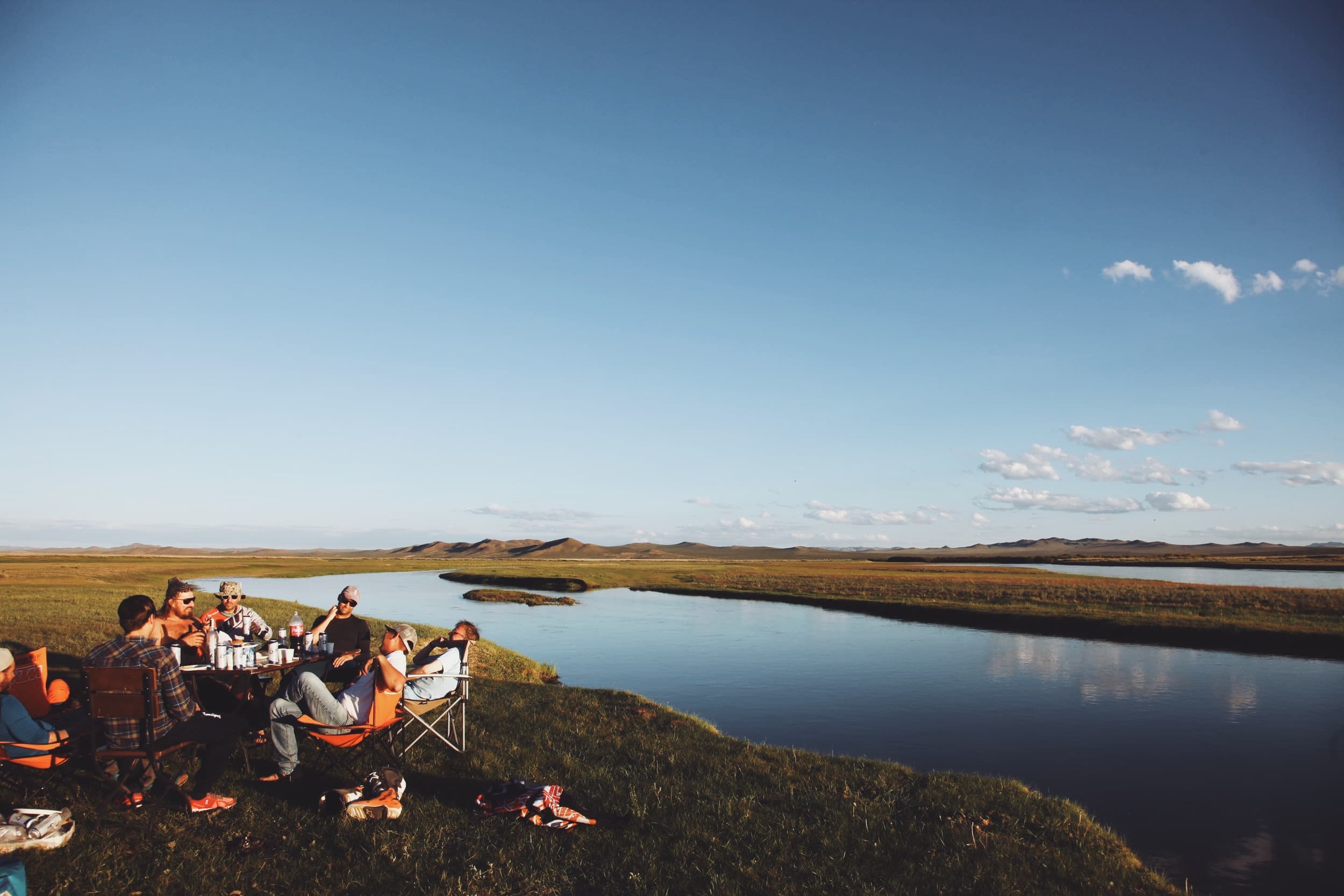Friends by the River in Mongolia