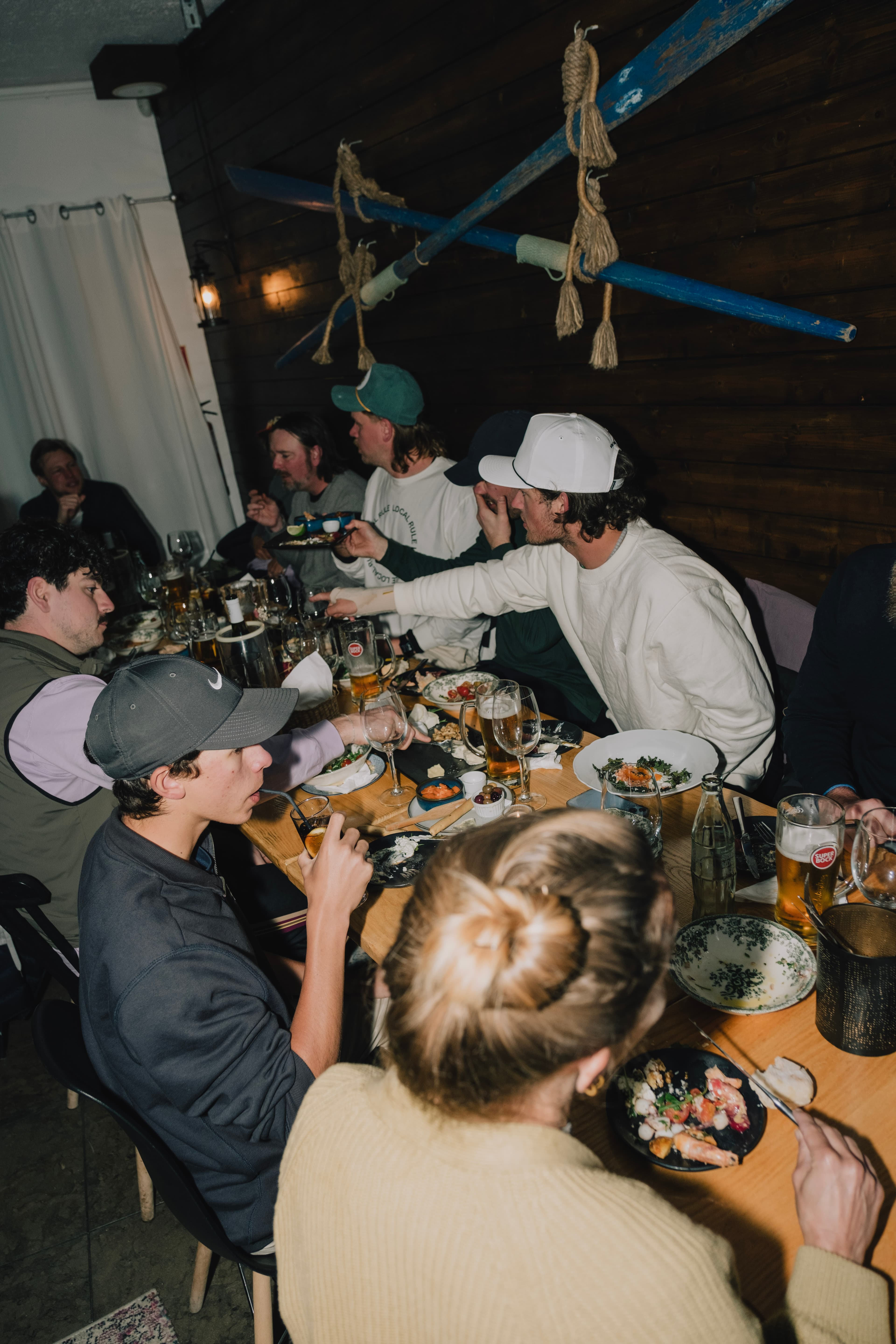 Land of Ride dinner in a restaurant in the Algarve