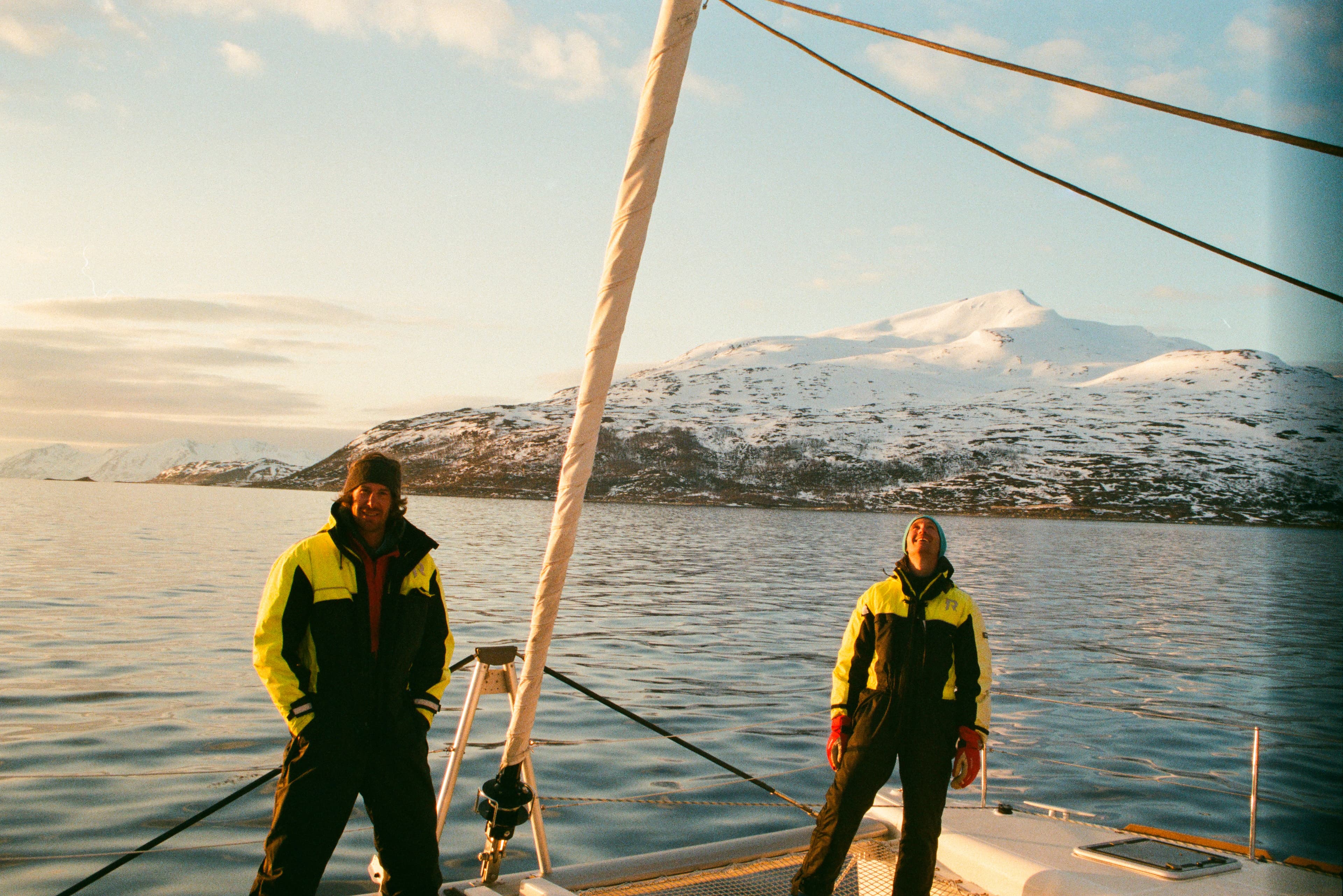 Friends in the Catamaran in the Lyngen Alps